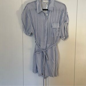 Storia Blue and White Striped Shirt